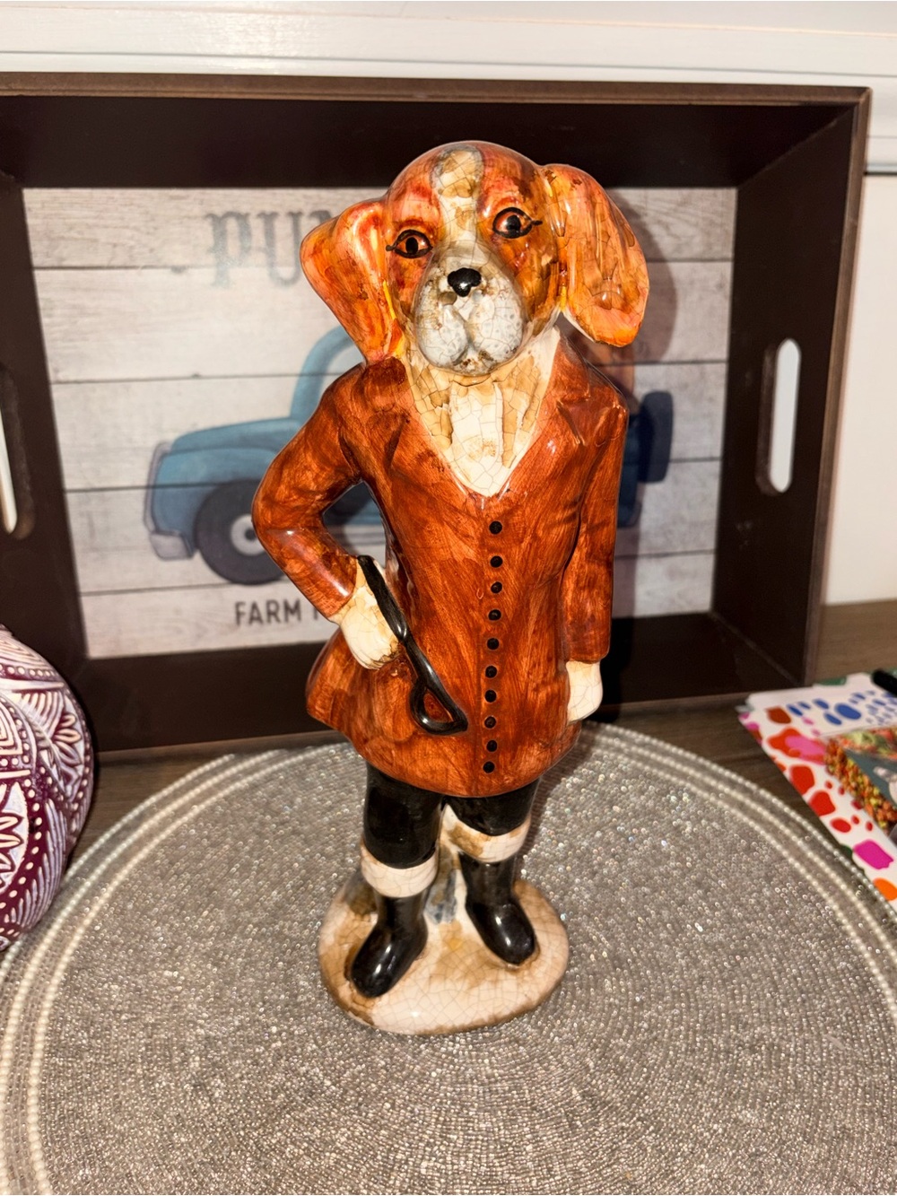 Vintage Master of the Hunt Hound Dog Statue